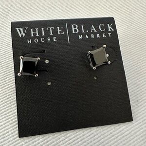 White House Black Market Elegant Black Stud Earrings